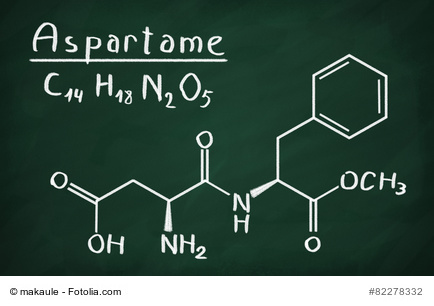 Chemische Formel von Aspartam