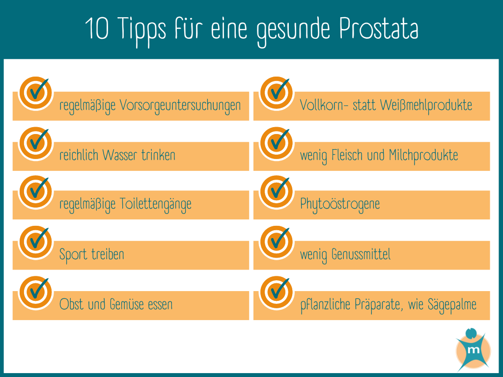 Infografik: 10 Tipps für eine gesunde Prostata