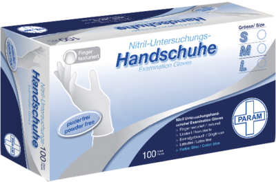 HANDSCHUHE Einmal Nitril L blau - 100Stk