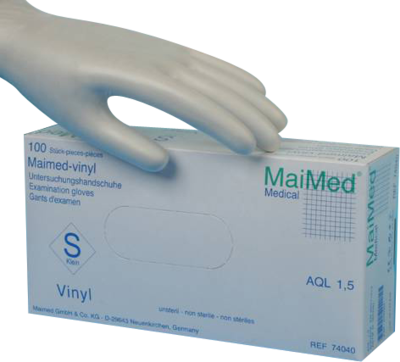 MAIMED vinyl Unt.Handsch.unsteril gepudert Gr.L - 100Stk