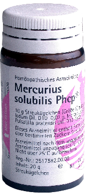 MERCURIUS SOLUBILIS PHCP Globuli - 20g