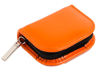 TASCHENAPOTHEKE 10er Rindleder mini 1,5 g Gl.oran. - 1Stk