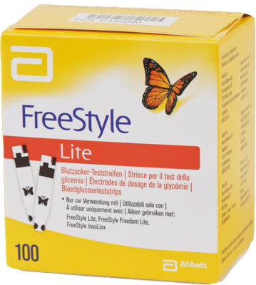 FREESTYLE Lite Teststreifen ohne Codieren - 100Stk - Blutzucker-Teststreifen