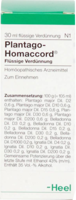 PLANTAGO HOMACCORD Tropfen - 30ml