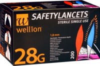 WELLION Safetylancets 28 G Sicherheitseinmallanz. - 200Stk