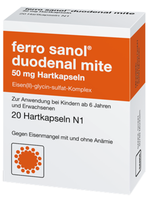 FERRO SANOL duodenal mite 50 mg magensaftr.Hartk. - 20Stk - Eisen