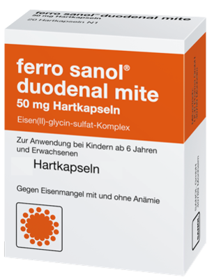FERRO SANOL duodenal mite 50 mg magensaftr.Hartk. - 50Stk - Eisen