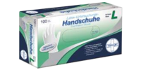 HANDSCHUHE Einmal Latex puderfrei L - 100Stk