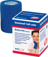 ELASTOMULL haft color 6 cmx20 m Fixierb.blau - 1Stk