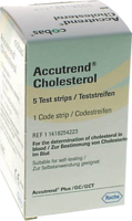 ACCUTREND Cholesterol Teststreifen - 5Stk - Urinbecher, Urin- & Stuhltests