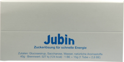 JUBIN Zuckerlösung schnelle Energie Tube - 12X40g - Diabetikernahrungsergänzung