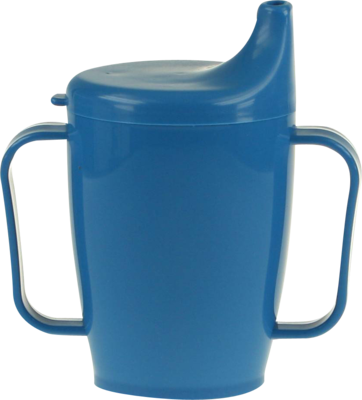 EINNEHMEBECHER m.2 Griffen+2 Deckel 4+12mm blau - 1Stk