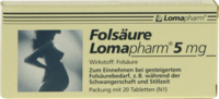FOLSÄURE LOMAPHARM 5 mg Tabletten - 20Stk