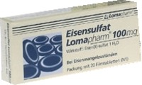 EISENSULFAT Lomapharm 100 mg Filmtabletten - 20Stk - Eisen