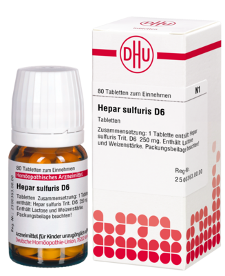 HEPAR SULFURIS D 6 Tabletten - 80Stk - F - H