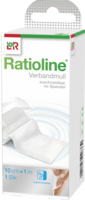 RATIOLINE acute Verbandmull 10 cmx1 m gerollt - 1Stk - Mullbinden & elastische Binden