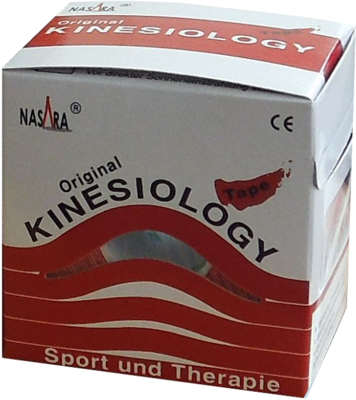 NASARA Kinesiologie Tape 5 cmx5 m rot - 1Stk