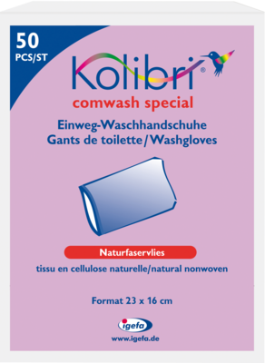 KOLIBRI comwash special Waschhandsch.16x24cm weiß - 50Stk
