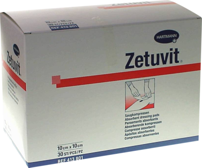 ZETUVIT Saugkompressen unsteril 10x10 cm - 30Stk