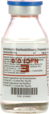 KOCHSALZLÖSUNG 0,9% Glasfl.Fresenius - 100ml - Kochsalzlösungen