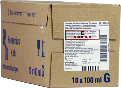 KOCHSALZLÖSUNG 0,9% Glasfl.Fresenius - 10X100ml - Kochsalzlösungen