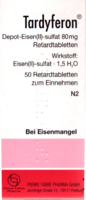 TARDYFERON Depot-Eisen(II)-sulfat 80 mg Retardtab. - 50Stk - Eisen
