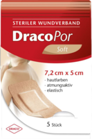 DRACOPOR Wundverband 5x7,2 cm steril hautfarben - 5Stk