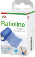 RATIOLINE acute Fixierbinde kohäsiv 8 cmx4 m blau - 1Stk