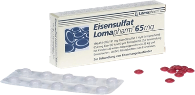 EISENSULFAT Lomapharm 65 mg überzogene Tab. - 20Stk