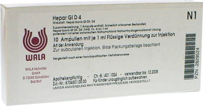 HEPAR GL D 4 Ampullen - 10X1ml