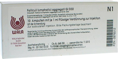 FOLLICULI LYMPHATICI aggregati GL D 30 Ampullen - 10X1ml