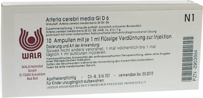 ARTERIA CEREBRI media GL D 6 Ampullen - 10X1ml