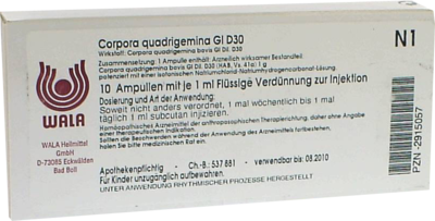 CORPORA quadrigemina GL D 30 Ampullen - 10X1ml