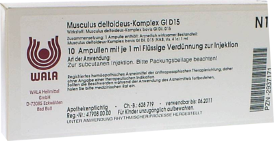 MUSCULUS DELTOIDEUS Komplex GL D 15 Ampullen - 10X1ml