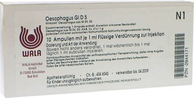 OESOPHAGUS GL D 5 Ampullen - 10X1ml