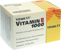 VITAGUTT Vitamin E 1000 Weichkapseln - 60Stk - Vitamine