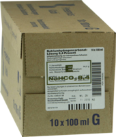 NATRIUMHYDROGENCARBONAT 8,4% Glas Infusionslsg. - 10X100ml