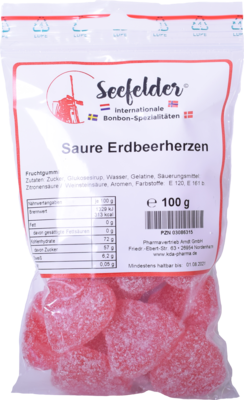 SEEFELDER saure Erdbeerherzen KDA - 100g