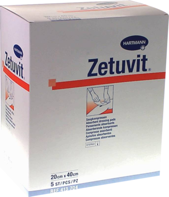 ZETUVIT Saugkompressen steril 20x40 cm - 5Stk