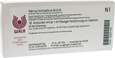 NERVUS ISCHIADICUS GL D 15 Ampullen - 10X1ml