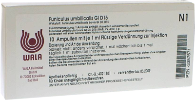 FUNICULUS UMBILICALIS GL D 15 Ampullen - 10X1ml