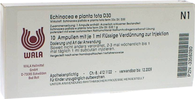 ECHINACEA E planta tota D 30 Ampullen - 10X1ml