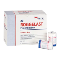 ROGGELAST Fixierbinden 6 cmx4 m in Cellophan - 1Stk