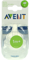 AVENT Sauger Airflex 2-Loch 2x langs.Nahr. - 2Stk - Beruhigungssauger