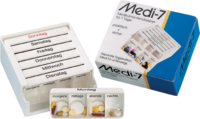 MEDI 7 Medikamentendos.f.7 Tage weiß - 1Stk - Tablettenteiler & -dispenser