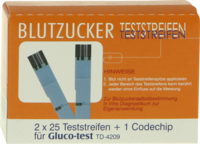 GLUCO TEST Blutzuckerteststreifen - 50Stk