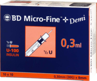 BD MICRO-FINE+ Insulinspr.0,3 ml U100 0,3x8 mm - 100Stk - Einmalspritzen & -Kanülen