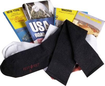 BEST4FEET Silberstrumpf Gr.XXL 47-50 schwarz - 2Stk