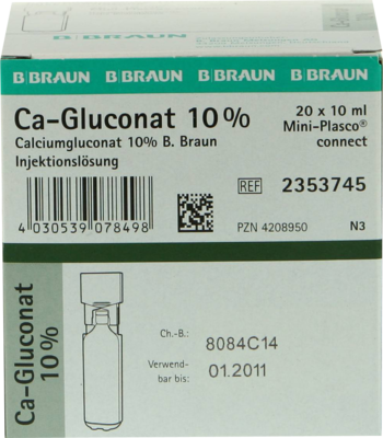 CALCIUMGLUCONAT 10% MPC Injektionslösung - 20X10ml