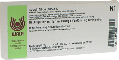 ISCUCIN tiliae Stärke A Ampullen - 10X1ml